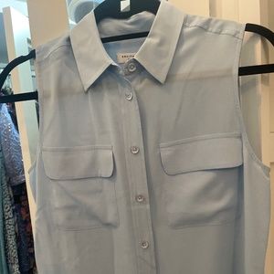 Equipment Blue Silk Blouse